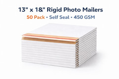 13×18 Rigid Photo Mailers Self Seal Cardboard Document Shipping Flats 450gsm