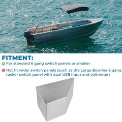 Alpha Rider Aluminum Side Console Switch Panel Mount for Boats Bracket Silver