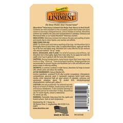 Veterinary Liniment Topical Analgesic Sore Muscle and Arthritis Pain Relief Warm