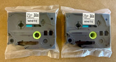 New Genuine Brother P-Touch TZe-2312PK Black on White 1/2″ (12mm) Tape (2-PACK)