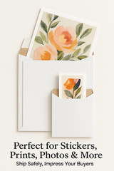6×8 Rigid Mailers, 450 GSM Self Adhesive Stay Flat Cardboard Envelopes rigid