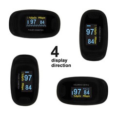 black Blood Oxygen Meter Fingertip Pulse Oximeter SPO2 Sensor Pulse Heart Rate