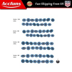 60 Pack 2 Inch 40/60/80/120 Grit Mixed Sanding Discs Set with 1/4 Inch Holder