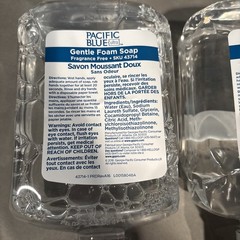 Three {3} PACIFIC BLUE 1200 ML GENTLE FOAM SOAP-43714-EXP 2028 Savon. New No Box