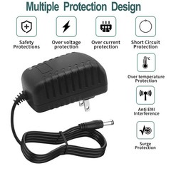 6V 1A DC Power Supply, 100-240V 50/60Hz AC Adapter, 8 Interchangeable Plugs (…