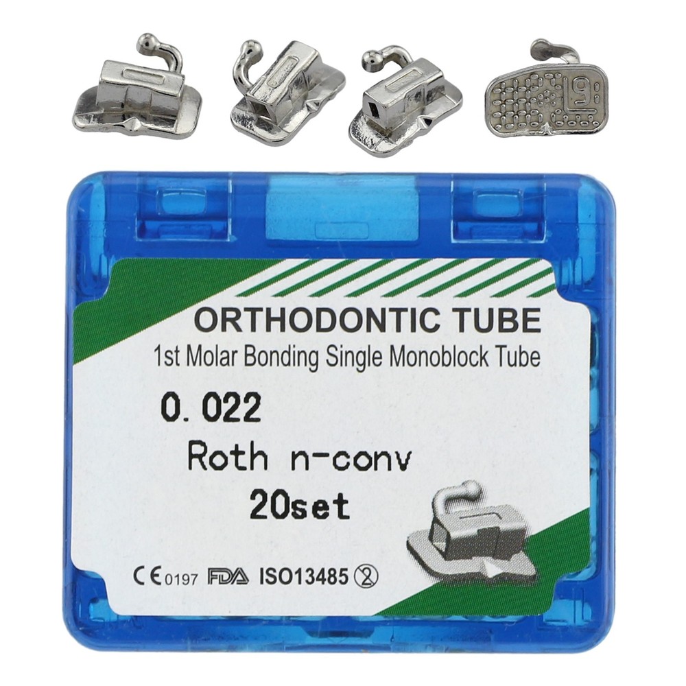 20 Sets Orthodontic Molar Bracket Buccal Tubes Roth MBT 022 1st 2nd ortodoncia
