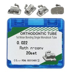 20 Sets Orthodontic Molar Bracket Buccal Tubes Roth MBT 022 1st 2nd ortodoncia