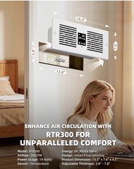 Hardwired No Plug Room to Room Air Transfer Fan with Remote, 300 CFM Through …
