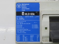 WESTINGHOUSE HLD3600F MOLDED CASE CIRCUIT BREAKER T243680