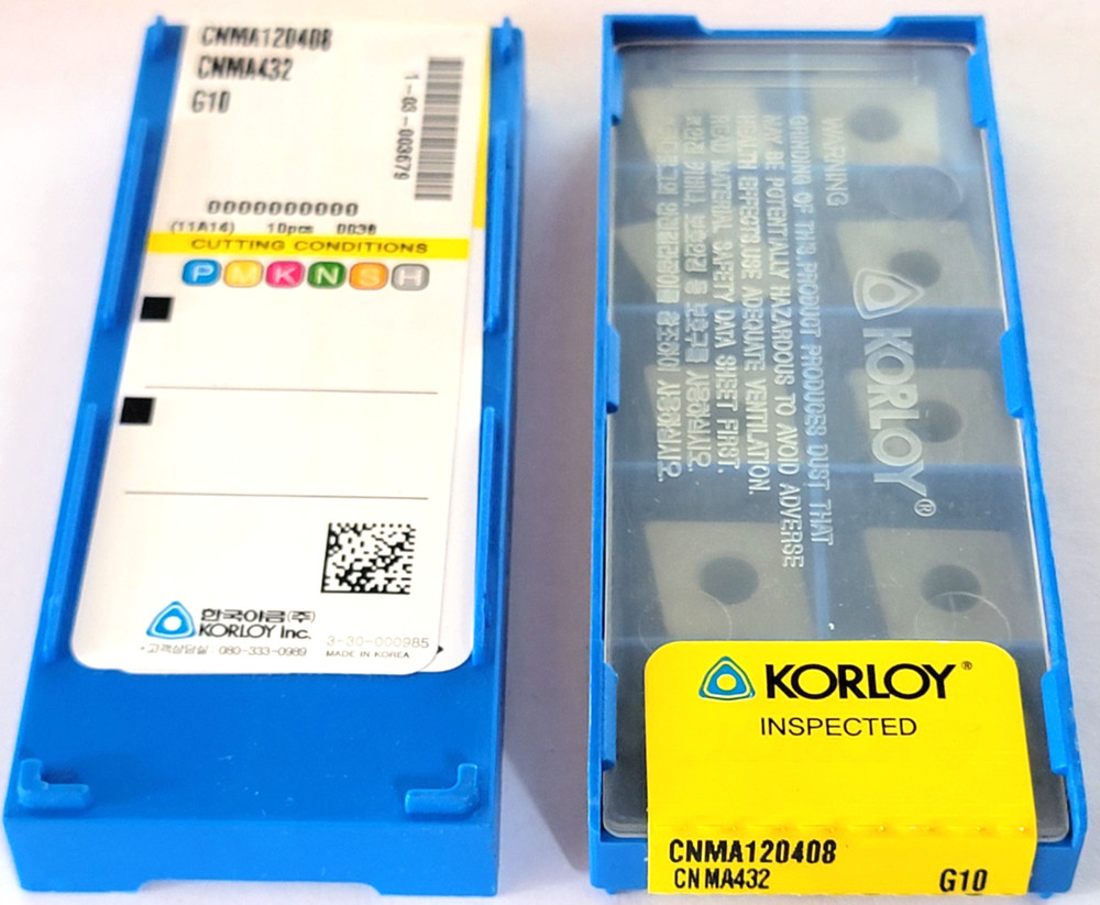 CNMA 432 G10 KORLOY *** 10 INSERTS * * FACTORY PACK ***