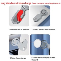 2PCS Laptop Phone Holder,laptop phone mount, cell holder for Black+Grey