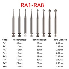 Burr Dental Round Latch Carbide Bur RA 1 2 3 4 5 6 7 8 Midwest LA For Slow Speed