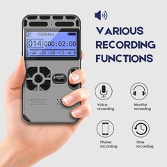 64GB Digital Voice Recorder with LCD Display & MP3 Playback