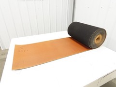 20″W x 25′ Rough Grip Top Rubber Conveyor Belt 2-Ply Black 25′ Length 1/4″Thick
