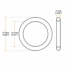 50 x NBR 17.5mm x 2.7mm O-Rings Hole Seals Washers