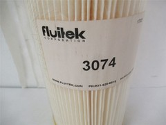 254385 New-No Box; Fluitek 3074 WaterFilter 4.5×9.75 Pleated Synthetic