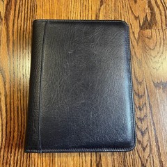 Franklin Covey Top Grain Cowhide Leather 7-Ring Zipper Planner Organizer