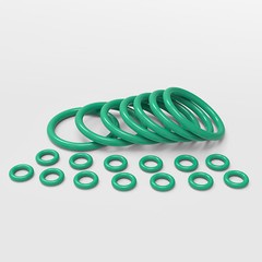 1mm Cross Section , ID:1-58mm O-ring for Automotive A/C Plumbing Repair (Green)