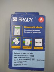 Brady M21750499 Label Tape – Black on White Nylon