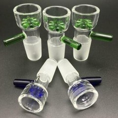 14mm 2 Inch Star Screen Glass Slide Bowl – Green Blue Clear