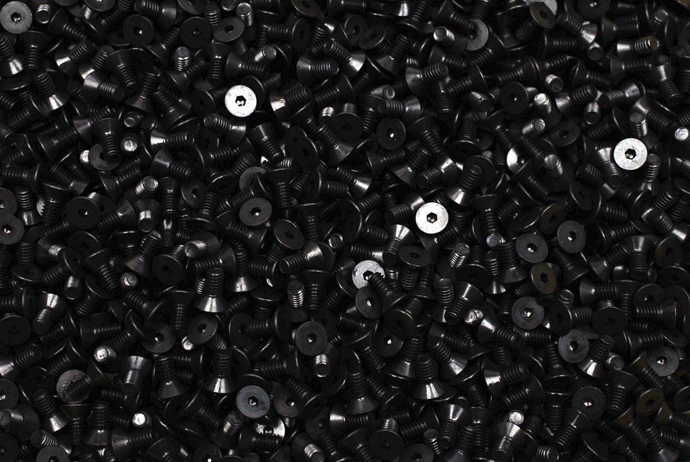 (250) Flat Socket Head 8-32 x 3/8 Machine Screw Allen Plain Black #8