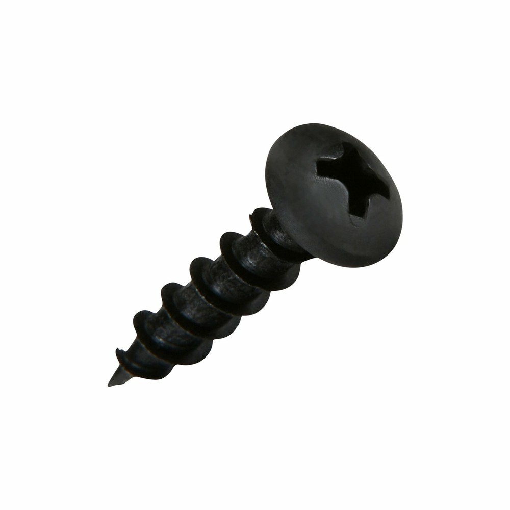 100 Pack #8 x 3/4″ Coarse Deep Thread Pan Head Screws Black Phosphate – Wood MDF