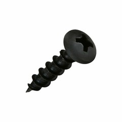 100 Pack #8 x 3/4″ Coarse Deep Thread Pan Head Screws Black Phosphate – Wood MDF