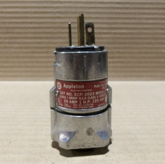 Appleton ECP-2023 Model B Explosion Proof Electrical Plug 20A 1 HP 125Vac