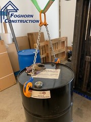 55 Gallon Drum Lifter Hoist + Sling, Metal or Plastic Barrel, 1 Ton New, Unused