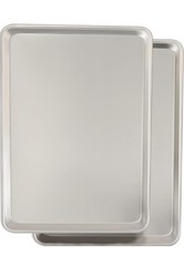 Commercial Quality Baking Sheet Pan Set, Natural Aluminum 18x13in,