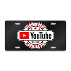 CERTIFIED FUNNY Chrome or Black Acrylic License Plate CUSTOM LP0071