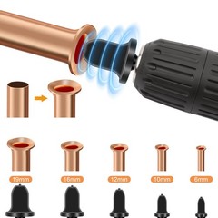 11pcs Swaging Drill Bit Tool Set Flare Tube Copper Pipe Expander for HVAC Repair