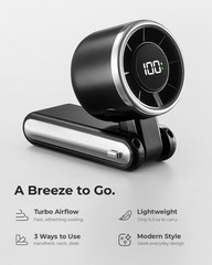 Portable Handheld Turbo Fan – 5 Gear High Speed 4000mAh Rechargeable Mini Person