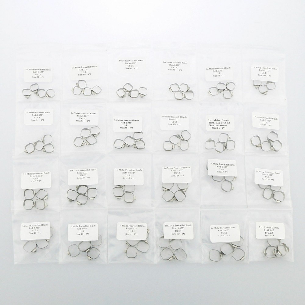 Dental Orthodontic Roth 022 1st Molar Buccal Tube Bands Prewelded U1L1/U3L2/U2L1