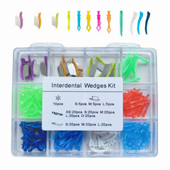 Dental Plastic Wooden Wedges Diamond Diastema Matrix Wedge w Circular Hole