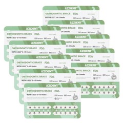 AZDENT Dental Orthodontic Metal Brackets Braces ROTH/MBT 0.022 Hook 345 CE FDA