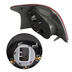 Passenger Tail Light Assembly Red Clear Lens for 2007-2011 Yaris Sedan TO2819133