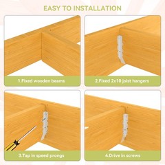 20pcs 2×10 Joist Hanger,LU210 20 Gauge Galvanizing Face Mount Joist Hangers f…