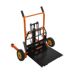 440lbs Hydraulic Material Lift Winch Stacker Adjustable Pallet Dolly Lift 15.7in