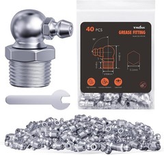 1/4″-28 Zerk Grease Fittings Kit with Wrench – 100Pc Straight Hydraulic Nipples