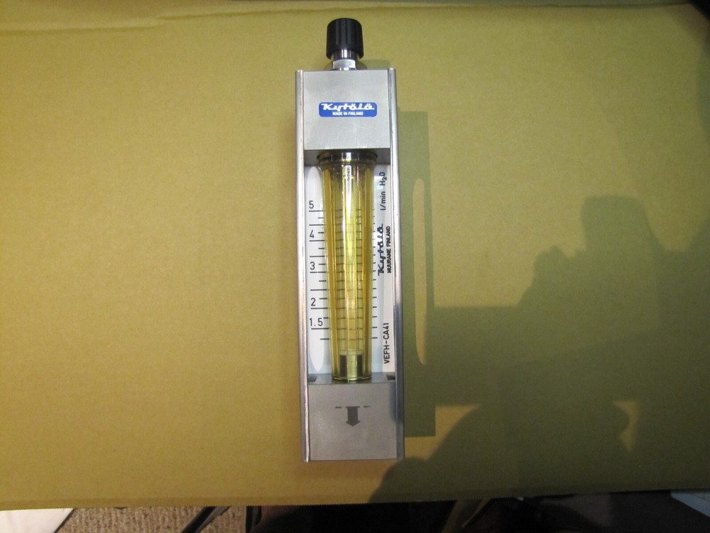 Kytola VEFH-CA41 Flowmeter, NEW IN BOX, 0-5 l/min H2O, Made in Finland