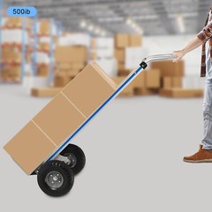 500lbs Aluminum Hand Truck – Heavy Duty Folding Dolly Cart for Moving Warehouse