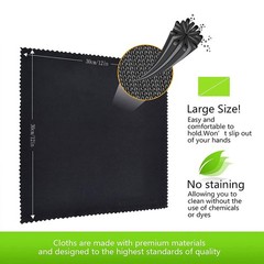 Extra Large Glasses Cleaning Cloths(12″x 12″) for Eyeglasses,Sensitive…
