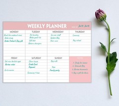 Weekly Planning Pad – Tear off to Do List Pad with Daily Schedule & Calendar 52