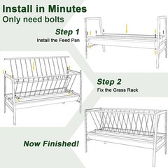 Pasture Hay Feeder 5-Feet Long 77 Gallon Livestock Feeder For Farms Sheep Sheds