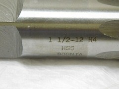 Interstate Standard Hand Tap HSS 1-1/2 – 12 UNF H4 6-3/8" OAL 6FL 04489654