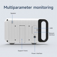 7‘Multi-parameter Patient Monitor Vital Signs Monitor ECG/NIBP/TEMP/RESP/SPO2/PR