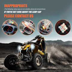 Replacement For 4030061 Headlight Bulbs ATV Polaris models 30/30w 3 Prong 6000K