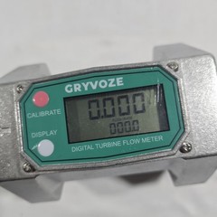 3 Inch Digital Flow Meter, 21-264 GPM Inline NPT Thread Fuel Turbine Flowmeter