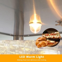 3-Tier Food Warmer Countertop,Commercial Warm for Food Pizza Warmer Display Case